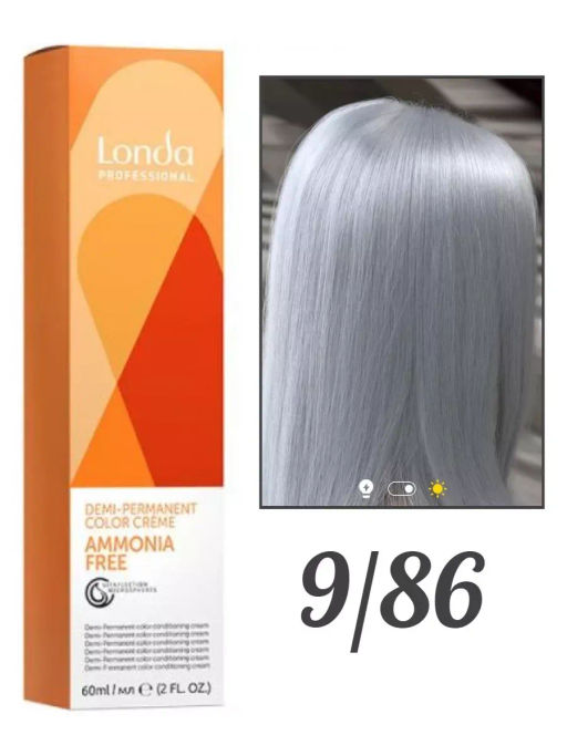 Интенсивное тонирование 9/86 призматический стальной серый Londa