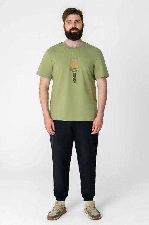 Арт. 613108  Комплект с брюками мужской 48-56 (5 шт) Цвет:верх-хаки,низ-черный