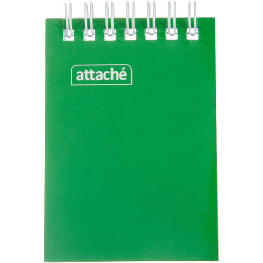 Цена за 2 шт. Блокнот на спирали А7 60л. ATTACHE,т.-зеленый, блок 60г, обложка 215г