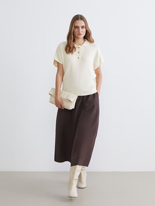 Polo Yaka Kad?n Triko Kazak