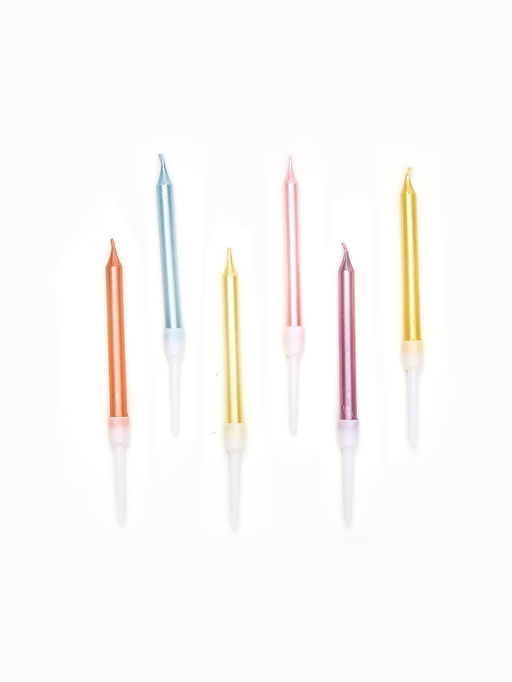 Цена за 2 шт. Свечи для торта «Пати» 6 см, с ножкой 9,5 см