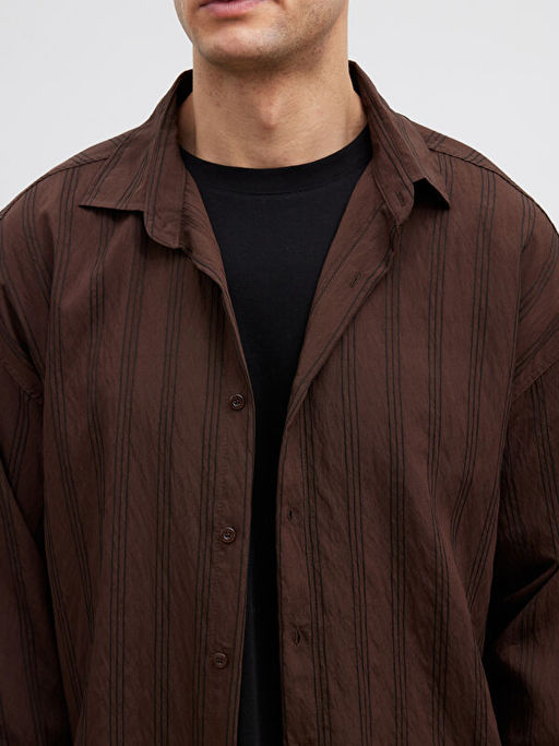 Regular Fit ?izgili Erkek G?mlek