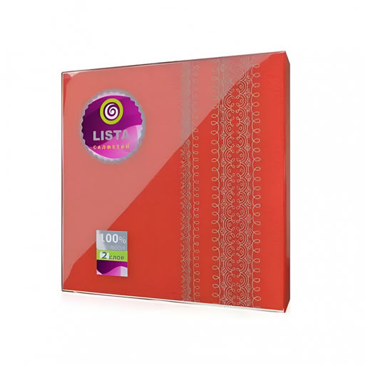 Салфетки "Lista" 330*330, 40 л, 25 пач/уп, 1 слой, цветные арт. ФР-00004313/14/14/16/17