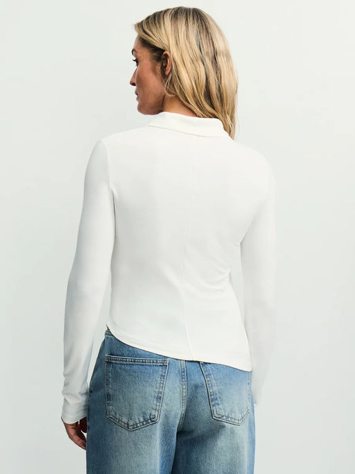 Лонгслив поло из вискозы / Zarina  фото 6