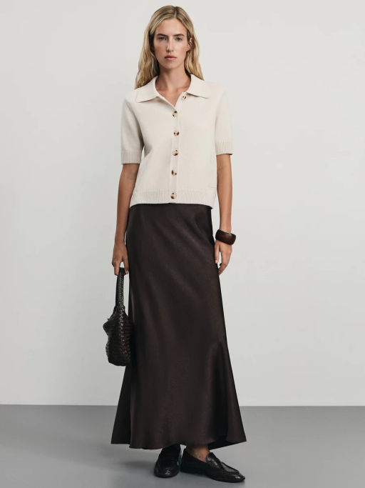 Кардиган с коротким рукавом с вискозой в составе / Zarina фото 2