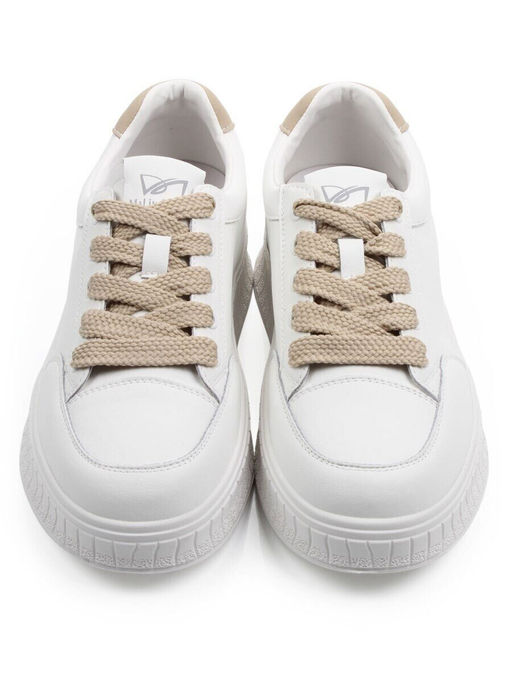 03-A338-5 WHITE Полуботинки спортивные женские (натуральная кожа)