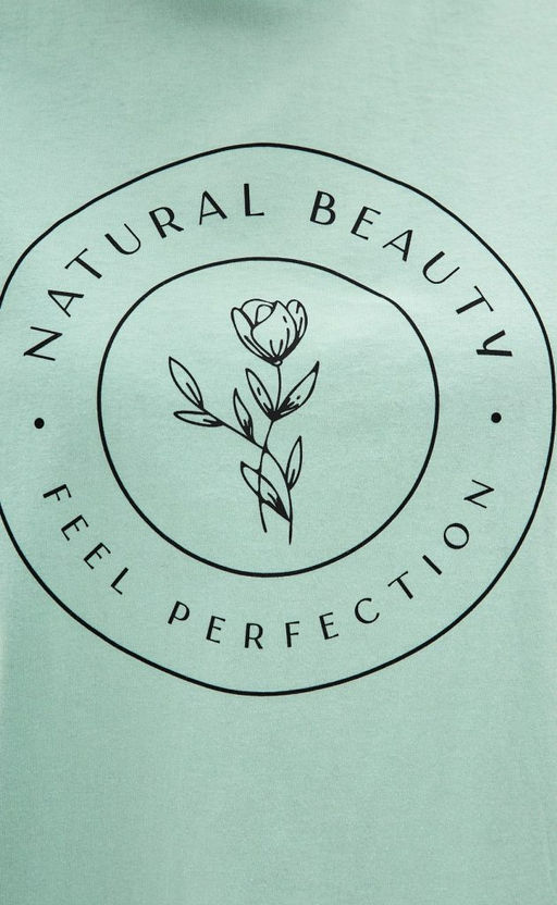 Футболка женская с принтом F312-03-771 ментоловая - Fine joyce фото 6