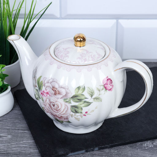 Чайник заварочный 800 мл костяной фарфор / FY22004 /уп 24/ - Галеонтрейд фото 2