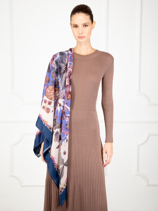 Платок жен. шелк+шерсть+мод 120х120 BL16-0687-03 - Eleganzza фото 4