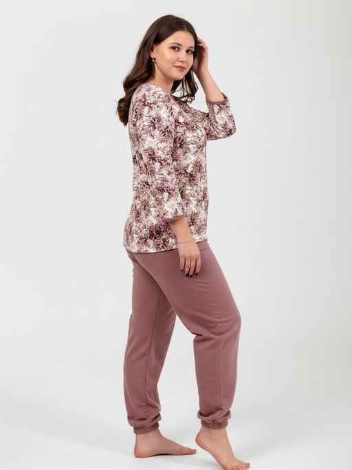 Костюм женский футер 2-х нитка начёс "МАДИНА" КОФЕ