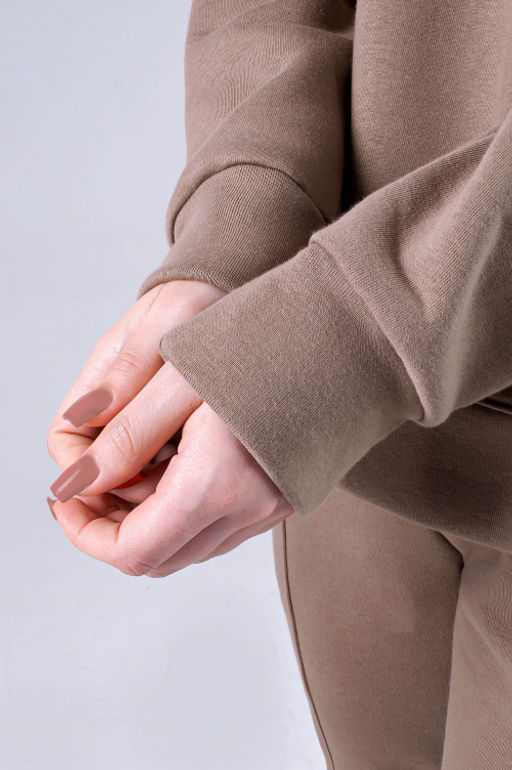 Арт. 2911 Костюм с начесом женский 44-52 (5 шт) Цвет:верх- бежевый, низ- бежевый - Калинка фото 6