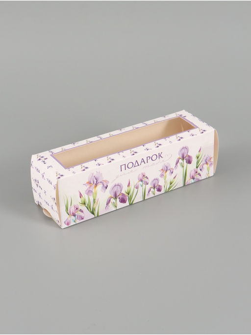 Цена за 5 шт. Коробка складная с окном Подарок для тебя, 5.5?18?5.5 см