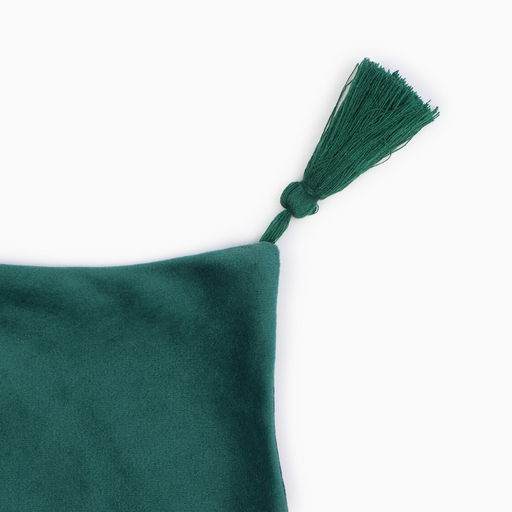 Набор декоративных наволочек Этель с кисточками, цвет зелёный, 45х45 см - 2 шт, полиэстер, велюр  фото 2