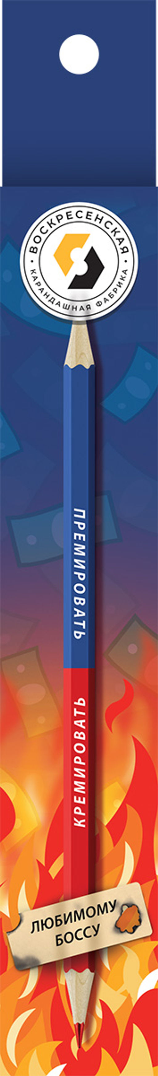 ВКФ Карандаш со смешными фразами SUV-001 Карандаш двухцветный заточенный 4 шт. кремировать/премировать