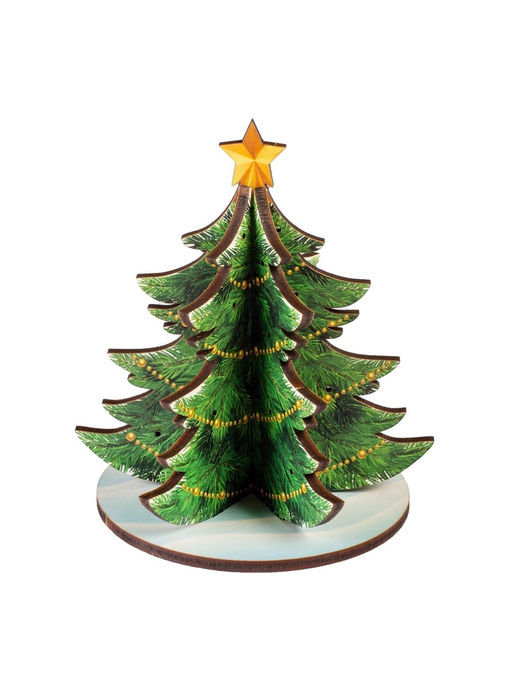 Модель из дерева WoodLand Toys «Ёлка сборная. Новогодние украшения»