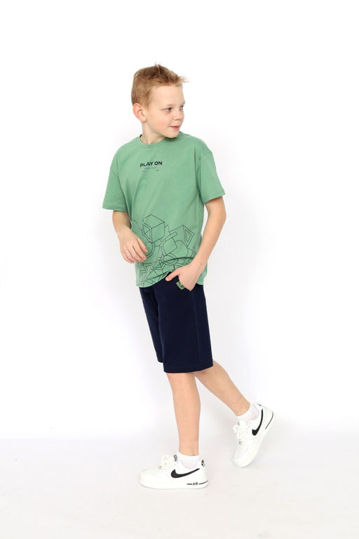 CRB wear/ CSJB 90248-37-404 Комплект для мальчика (футболка, шорты),зеленый/Ex.Cherubino  фото 8