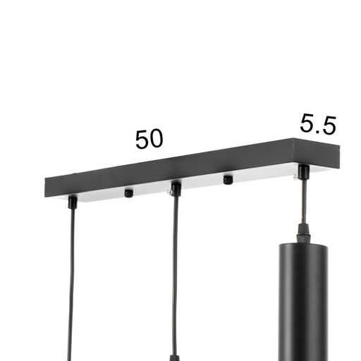 Светильник BayerLux подвесной «Герона» 3хLED 9 Вт 4000К черный золото 50×5×50-200 см