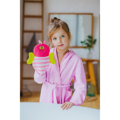 Мочалка-варежка детская для купания Доляна «Пчёлка», цвет МИКС