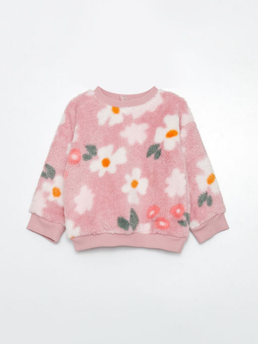 Bisiklet Yaka Uzun Kollu Bask?l? K?z Bebek Sweatshirt ve Tayt 2li Tak?m - Waikiki фото 2