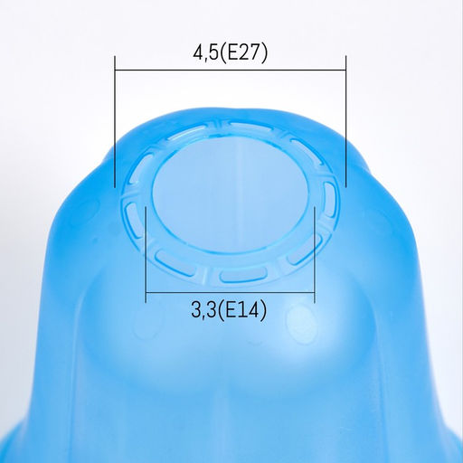 Цена за 2 шт. Плафон универсальный «Цветок», Е14/Е27, синий, 14×14×13 см
