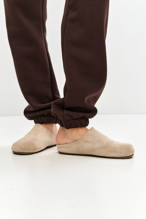 Брюки женские из футера трехнитка с начесом Сова шоколад