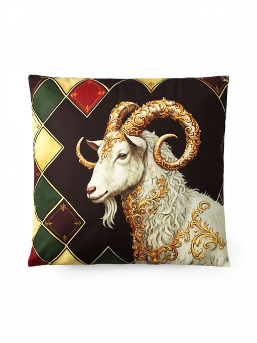 Подушка декоративная «Этель» Golden horns, 40×40 см, велюр