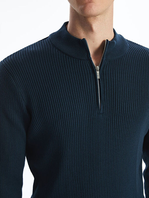 Dik Yaka Erkek Triko Kazak