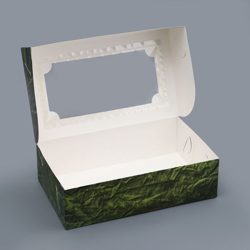 Цена за 5 шт. Коробка подарочная складная с окном, упаковка, С Днем защитника Отечества, 25?15?7 см