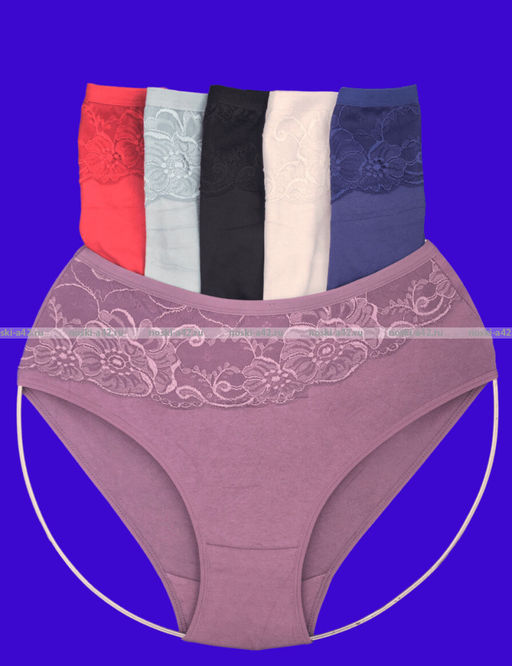 Цена за 12 пар. Трусы женские высокая посадка Yi Xin Da большие размеры арт. 85698