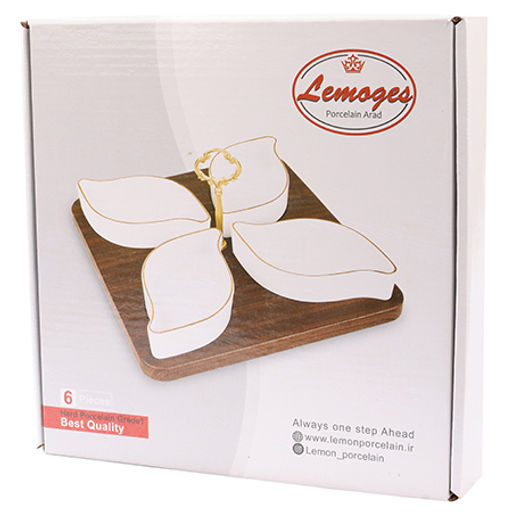 90032-319 Менажница на подставке 4 блюда 6пр керамика LR (х6) - Mayer&boch фото 3