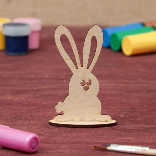 Цена за 3 шт. Заготовка для творчества Кролик-глазастик, на подставке - Simaland фото 2