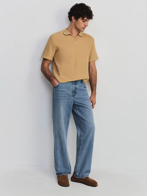 Футболка поло из фактурного хлопка / Zarina  фото 2