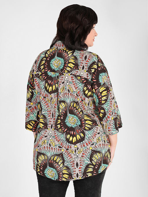 Рубашка из района большого размера летняя - Almond фото 2