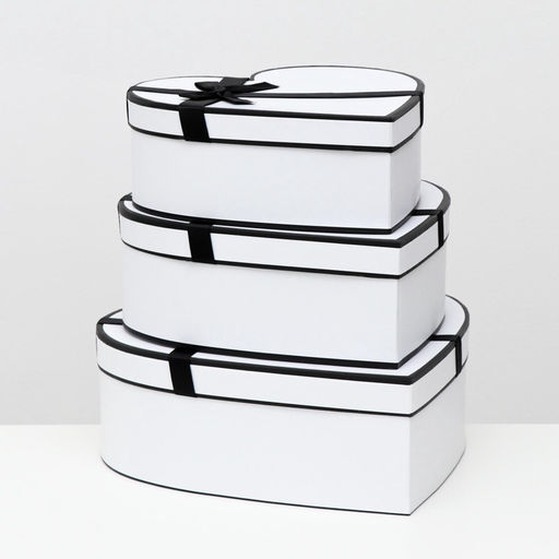 Набор подарочных коробок 3 в 1 Сердца, 33?32?11.5 - 26?25?9.5 см