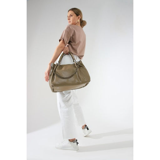 Сумка-мешок на молнии, наружный карман, длинный ремень, цвет коричневый - Simaland фото 8