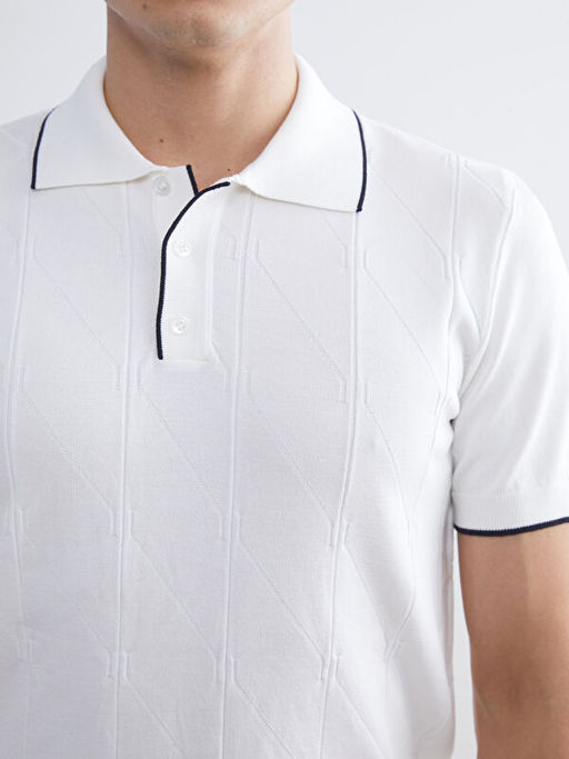 Polo Yaka K?sa Kollu Erkek Triko Kazak