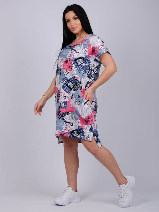 Туника "Блеск" розовая, трикотаж