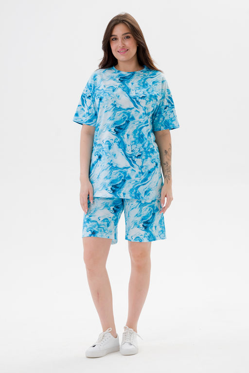 Костюм из кулирки унисекс дым бирюза - Амадэль фото 2