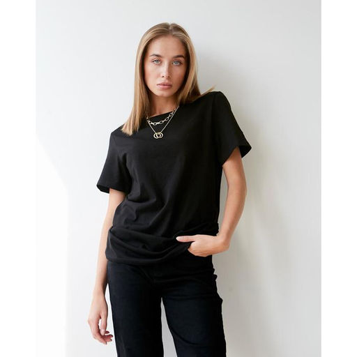 Футболка женская MIST basic, размер 40-42, чёрная