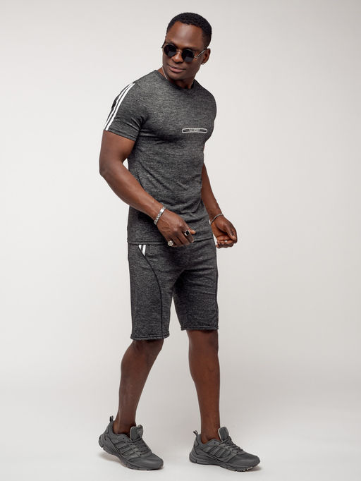 Спортивный костюм летний мужской темно-серого цвета 22265TC - FUYOUKAI фото 2