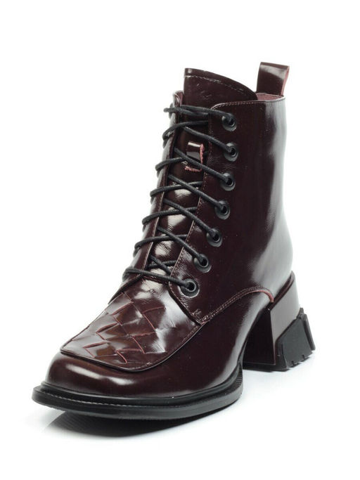 01-CYY11-2 DARK RED Ботинки демисезонные женские (натуральная кожа, байка)