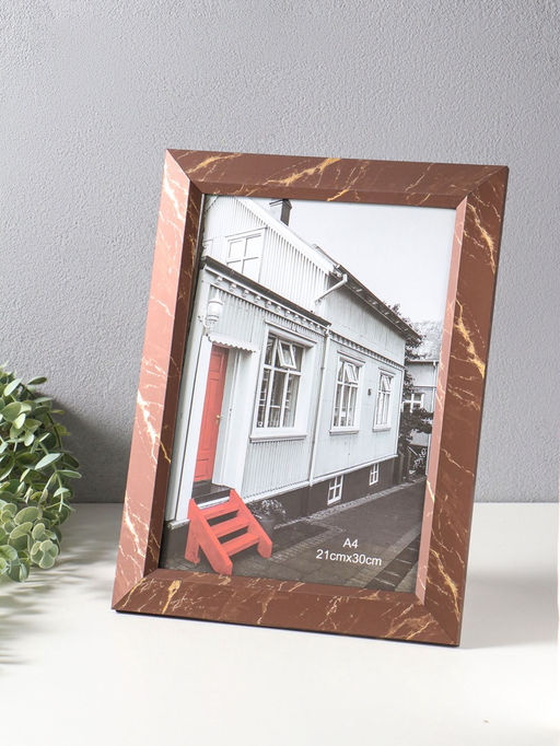 Фоторамка пластик формат А4 см "Гедеон" шоколад с золотом 36х27х2 см