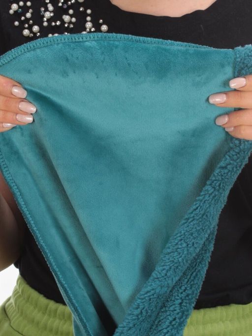 110 TURQUOISE Худи женское Тедди на флисе