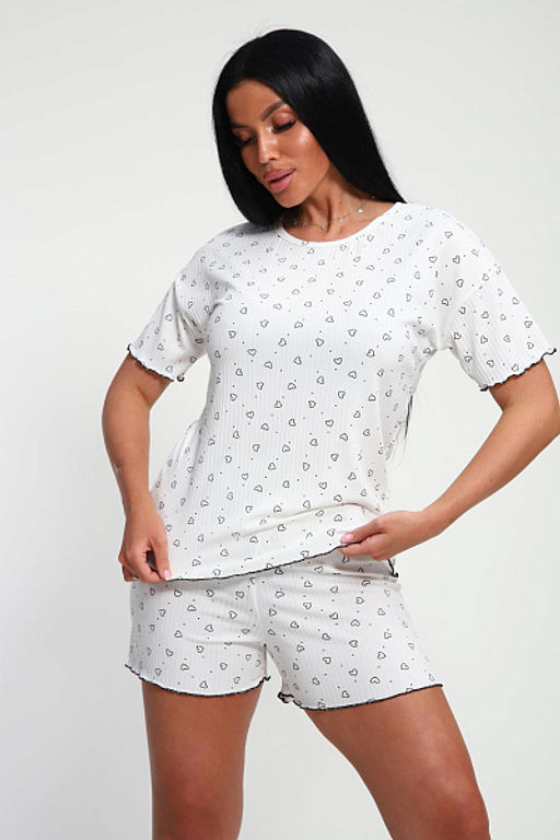 Пижама с шортами (01062, красный) - Плиона фото 12