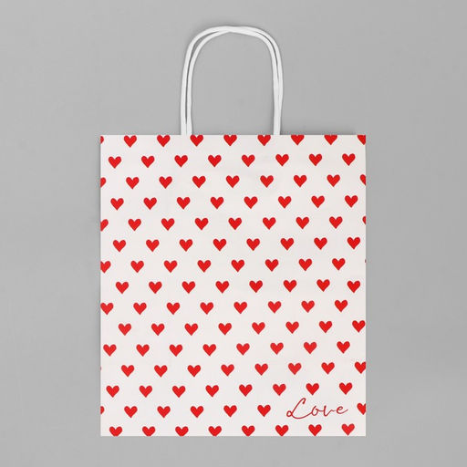 Пакет крафтовый Сердца, 22 х 25 х 12 см - Дарите счастье фото 5