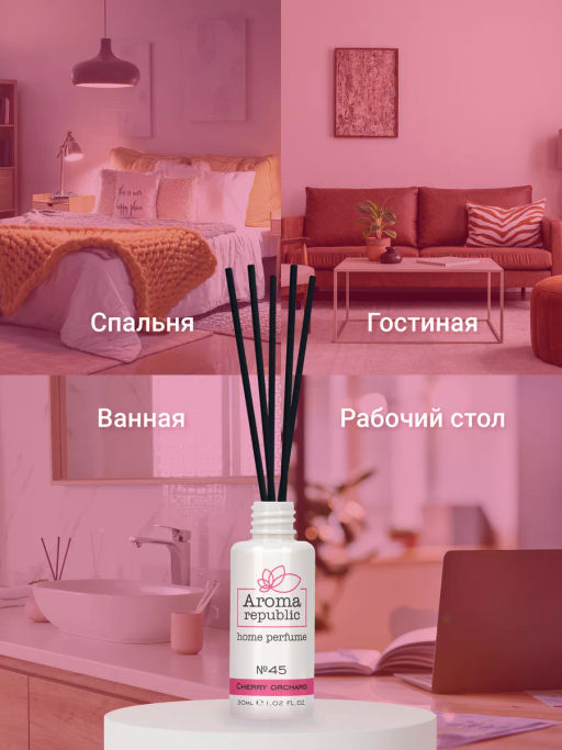 AROMA REPUBLIC Ароматический диффузор 30 мл, "№45, Cherry orchard" /20