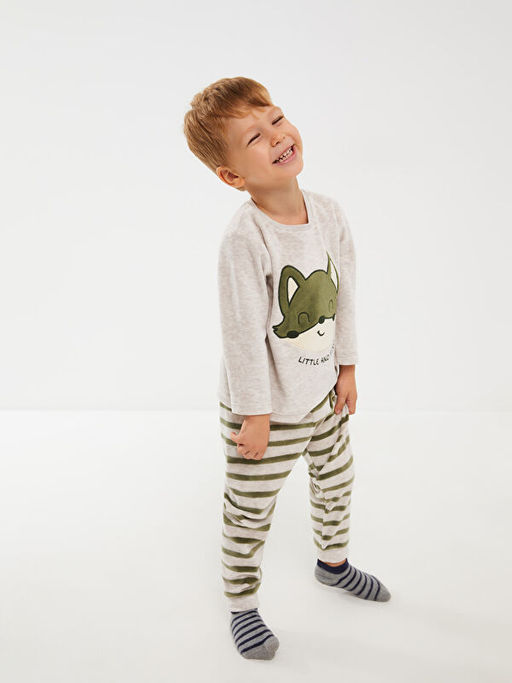 Bisiklet Yaka Uzun Kollu Erkek Bebek Pijama Tak?m? - Waikiki фото 2