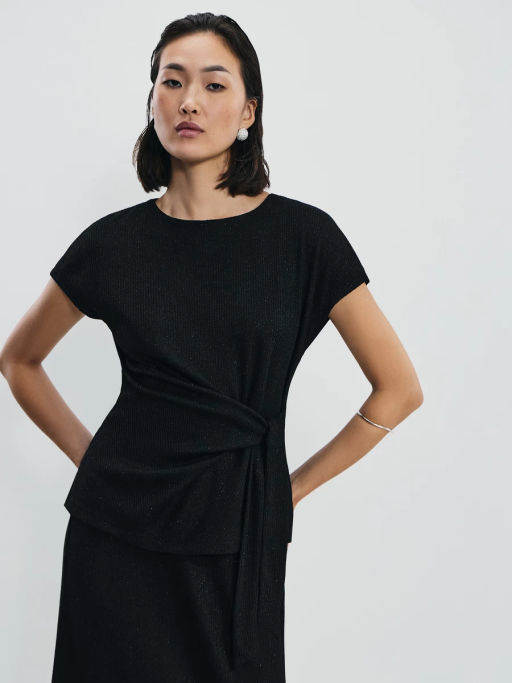 Топ с декоративным узлом и люрексом / Zarina