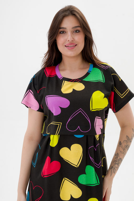 Платье женское из кулирки Миранда солнечное сердце макси - Амадэль фото 5