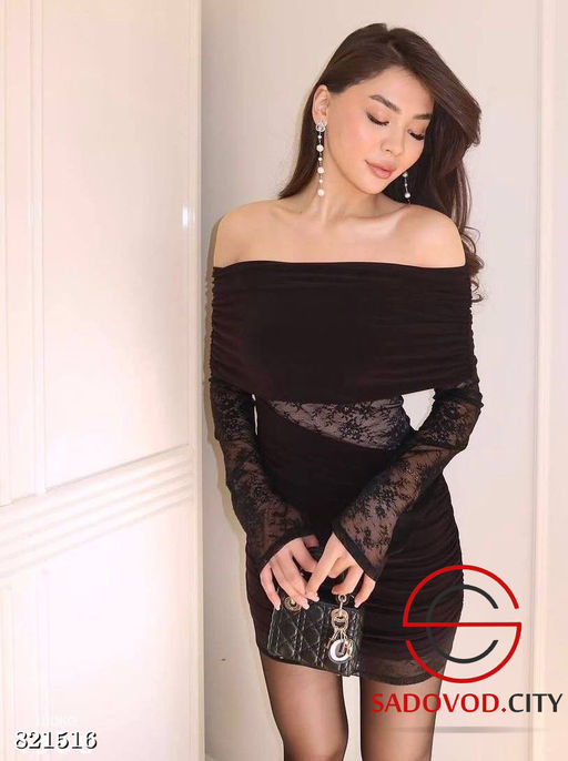 Комбинированное мини платье - Bruno фото 2